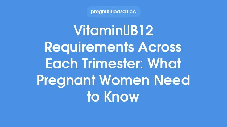 Vitamin B12 Requirements Across Each Trimester: What Pregnant Women Need to Know Thumbnail