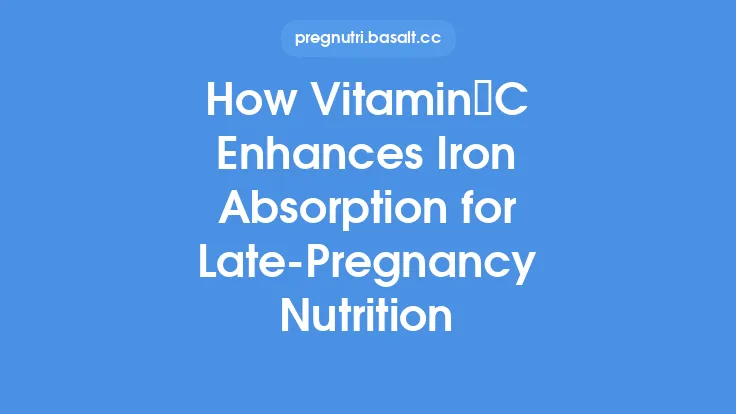 How Vitamin C Enhances Iron Absorption for Late‑Pregnancy Nutrition Thumbnail