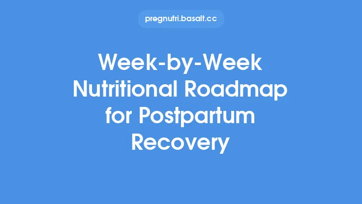 Week-by-Week Nutritional Roadmap for Postpartum Recovery Thumbnail