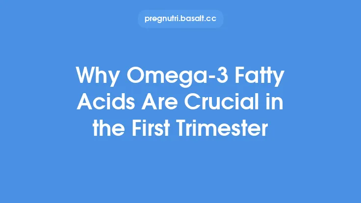 Why Omega‑3 Fatty Acids Are Crucial in the First Trimester Thumbnail